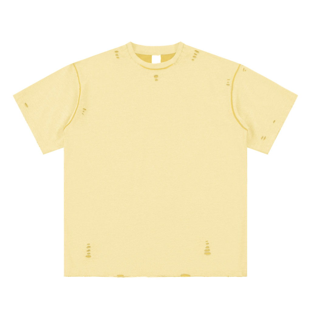 Hand-frayed Reversible T-shirt
