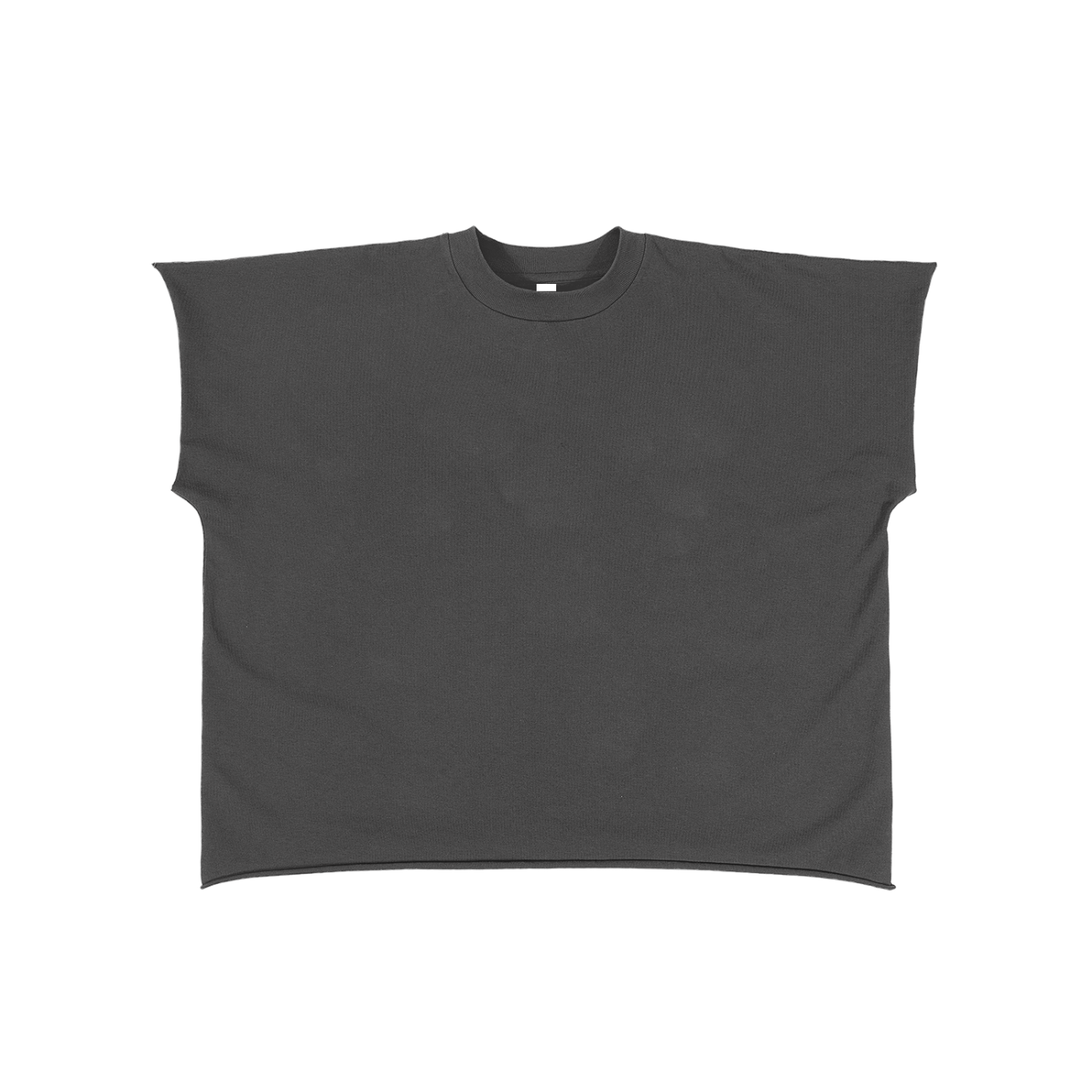 Raw Edge Boxy Non-Shrink T-Shirt