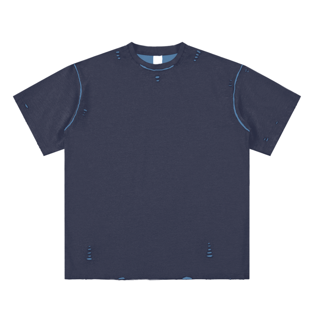 Hand-frayed Reversible T-shirt