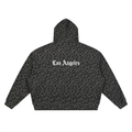 Unisex Leopard Print Waffle Full Zip Hoodie