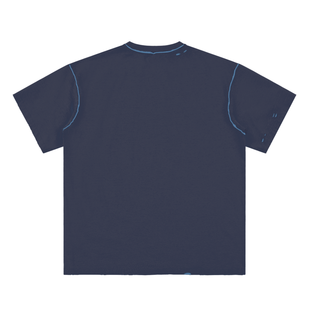 Hand-frayed Reversible T-shirt
